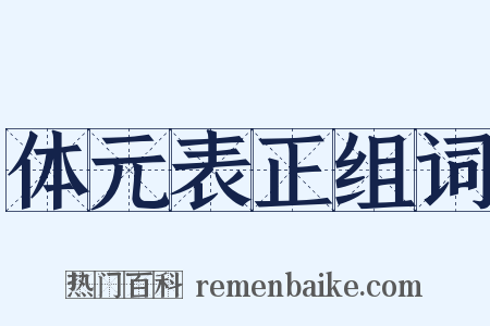 体元表正组词是什么意思的图片